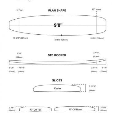 9'8" Longboard